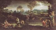 Annibale Carracci Der Fischfang oil painting